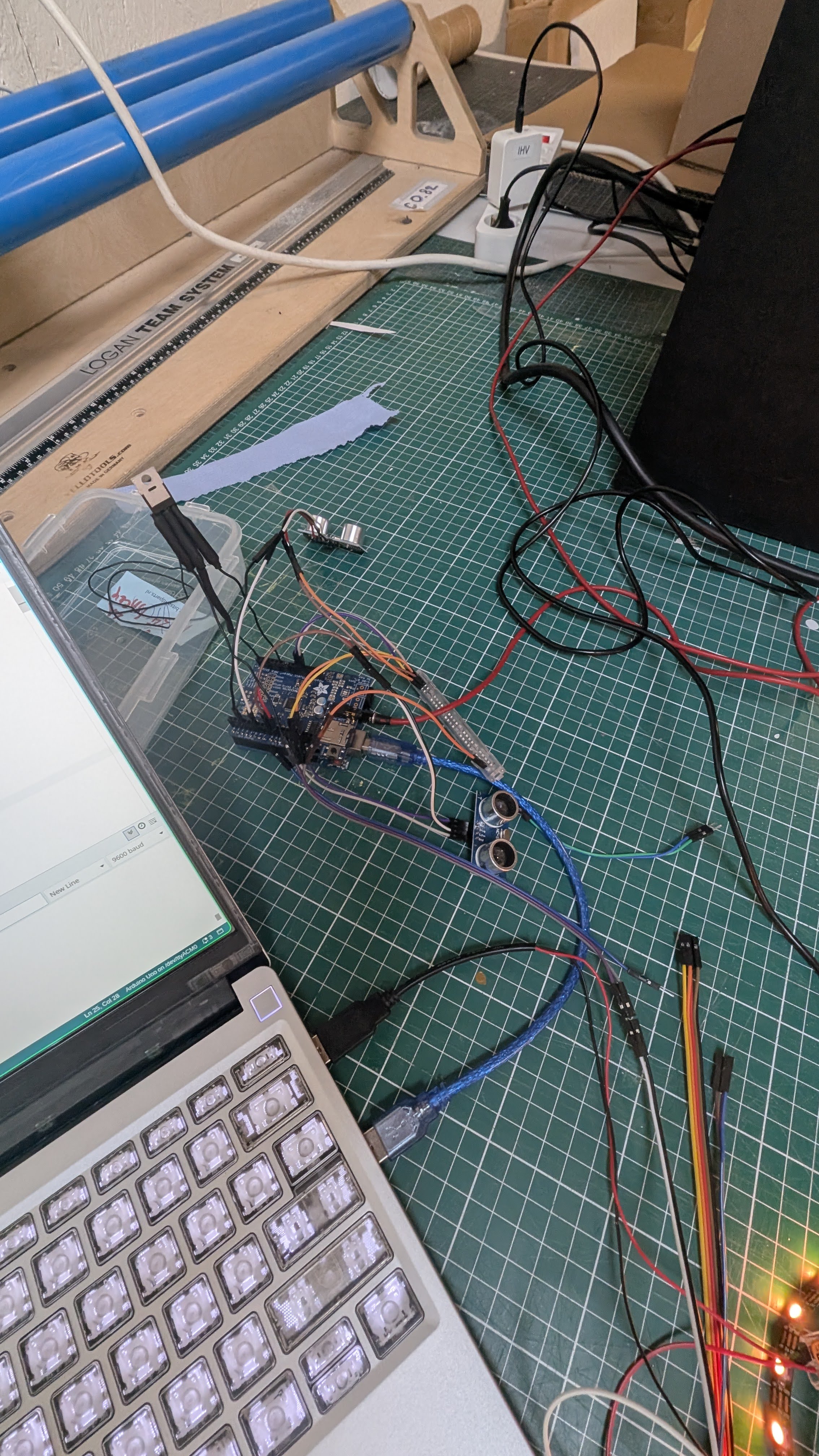 Arduino, relay, and audio shield stack