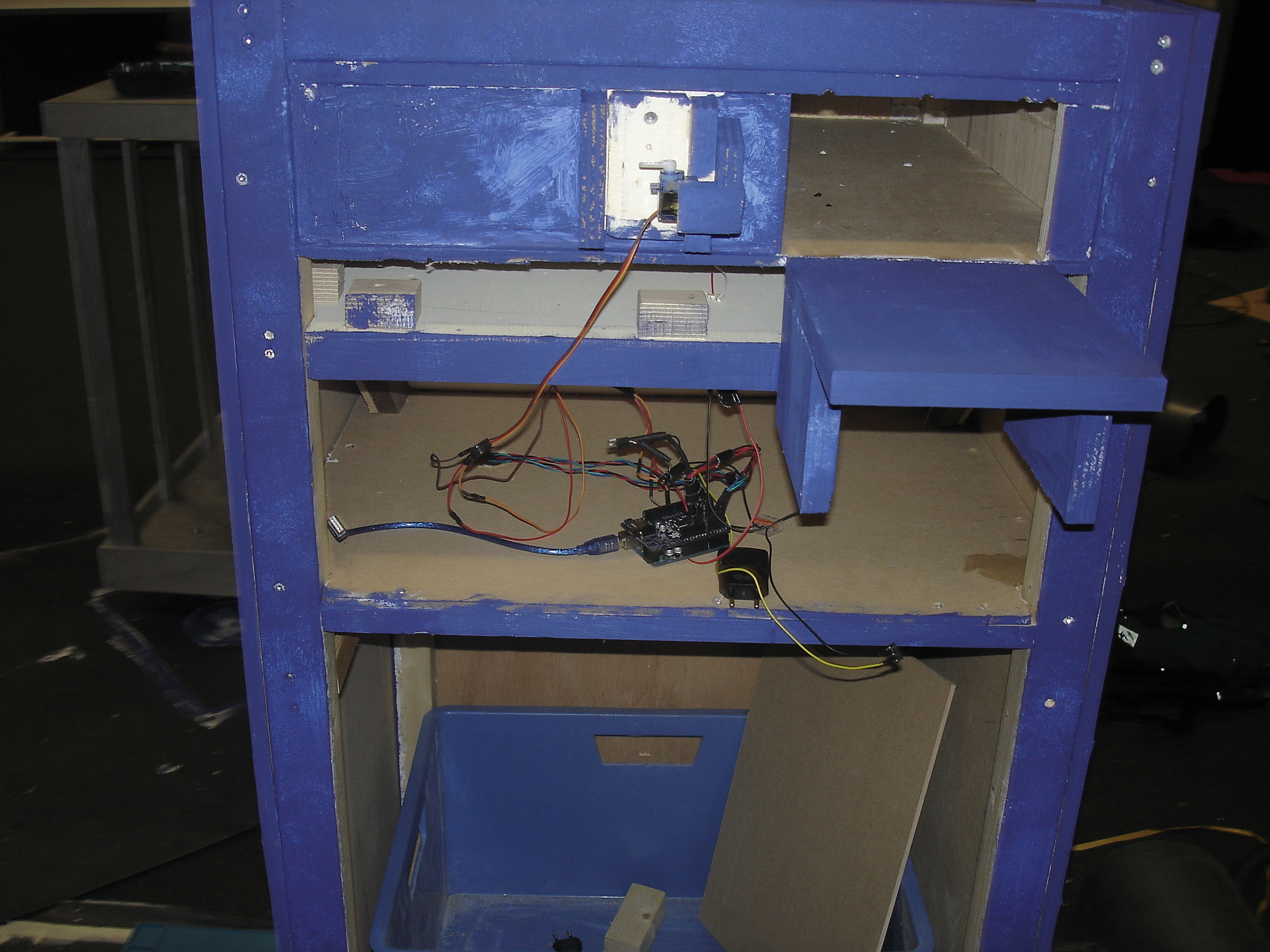 LED wiring and acrylic window installed