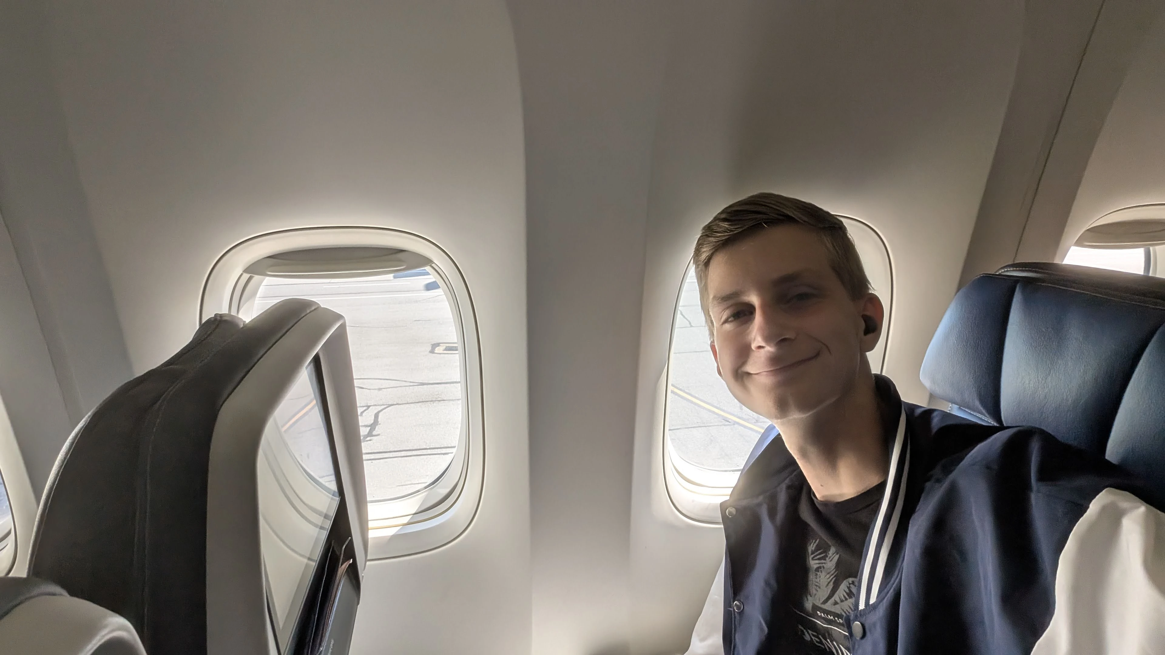 View from the plane while flying to San Francisco