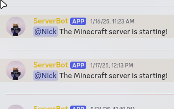 Project: Discord Minecraft server bot