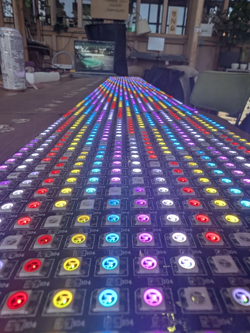 Gemonteerd LAMP-paneel met gekleurde leds